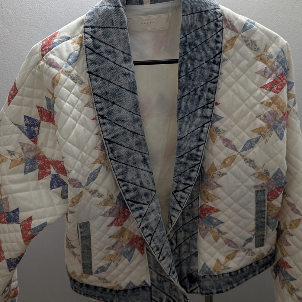 Blank NYC Multicolor Quilted Bomber Jacket